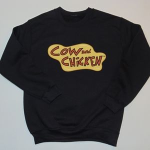Cow and chicken crewneck sweater